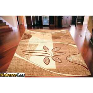 Kusový koberec PP Květinová abstrakce béžový, Velikosti 180x250cm