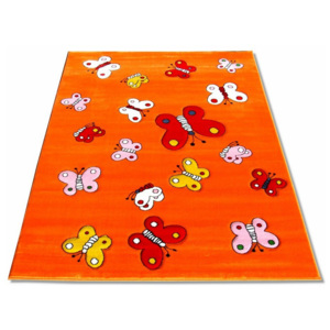 Dětský kusový koberec Motýlci oranžový, Velikosti 160x220cm