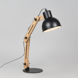 Stolní lampa Tavolo Wood Nero