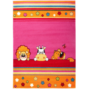 Dětský kusový koberec Trio růžový, Velikosti 80x150cm