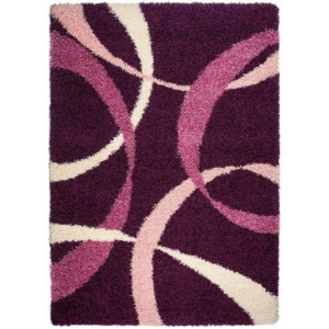 Kusový koberec Shaggy Loca Basileo fialový, Velikosti 240x330cm