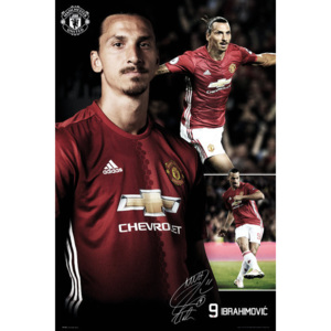 Plakát, Obraz - Manchester United - Ibrahimovic Collage 16/17, (61 x 91,5 cm)