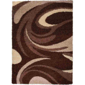 Kusový koberec Shaggy Gaia hnědý, Velikosti 70x200cm
