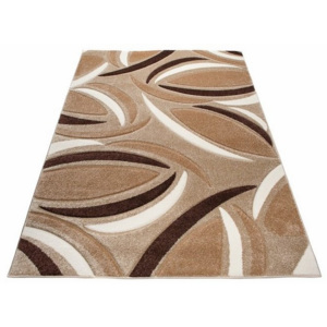 Kusový koberec Moderní tvary 4 béžový, Velikosti 60x100cm