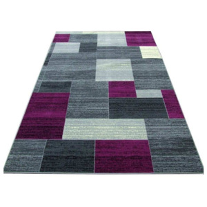 Kusový koberec PP Geoda fialový, Velikosti 80x150cm