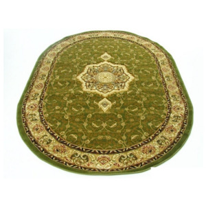 Kusový koberec klasický vzor 2 zelený ovál, Velikosti 60x100cm