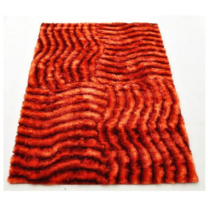 Luxusní kusový koberec viskóza 3D červený, Velikosti 60x100cm