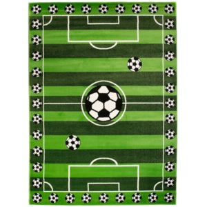 Dětský kusový koberec Fotbal zelený, Velikosti 200x290cm