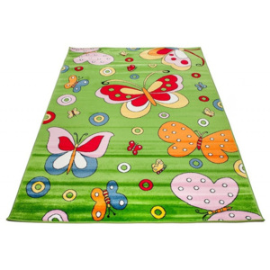 Dětský kusový koberec Motýlci zelený, Velikosti 140x190cm