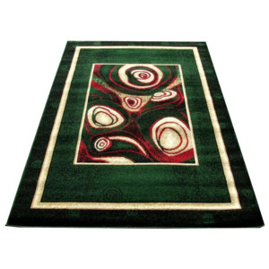 Kusový koberec PP Kytice zelený, Velikosti 70x220cm