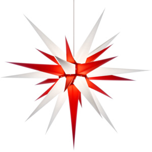 Herrnhutská hvězda i8- bílá/červená, ∅ 80 cm