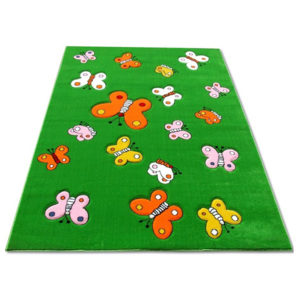 Dětský kusový koberec Motýlci zelený, Velikosti 140x200cm