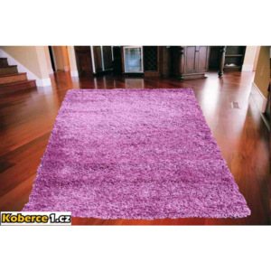 Kusový koberec Shaggy vlas 50 mm šeříkový 140x190, Velikosti 140x190cm