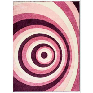 Kusový koberec Kroužky fialový, Velikosti 80x150cm