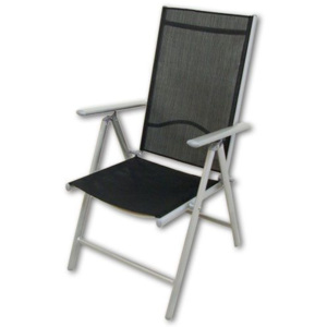 Hliníková skládací židle Garth - černá - OEM D01504