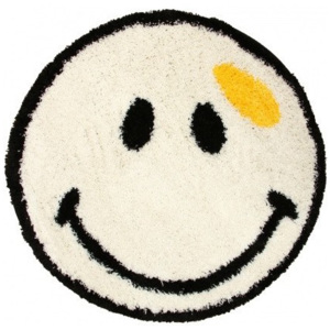 Kusový koberec Shaggy vlas 30 mm Smile bílý, Velikosti 80x80cm