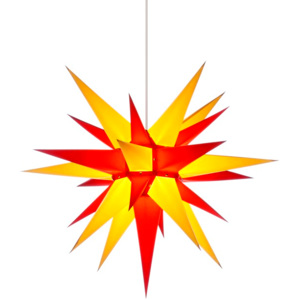 Herrnhutská hvězda i6 - žlutá/červená, ∅ 60 cm
