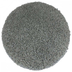Kusový koberec Shaggy vlas 50 mm šedý kruh, Velikosti 60x60cm