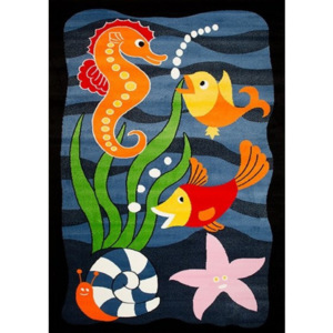 Dětský kusový koberec Mořský svět modrý, Velikosti 200x290cm