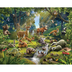 3D Fototapeta Zvířátka v lese - Animals Forest + lepidlo zdarma
