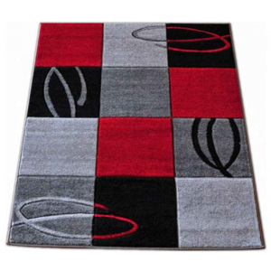 Kusový koberec Mendo šedočervený, Velikosti 80x150cm