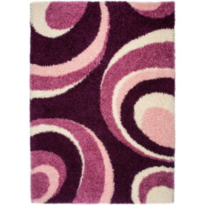 Kusový koberec Shaggy Giada fialový, Velikosti 80x150cm