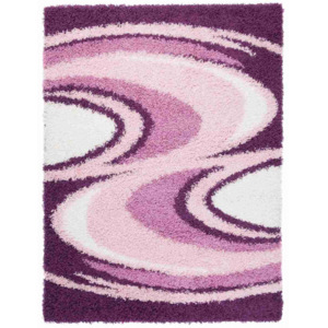 Kusový koberec Shaggy Loca Janio fialový, Velikosti 80x150cm