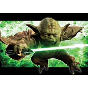 Fototapeta, Tapeta Star Wars Mistr Yoda, (416 x 254 cm)