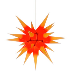 Herrnhutská hvězda i6 - žlutá/červený střed, ∅ 60 cm