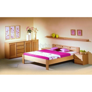 Dřevěná postel Dalila nízké čelo 200x90 Buk