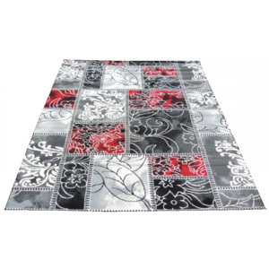 Kusový koberec PP Marion šedočervený, Velikosti 100x190cm