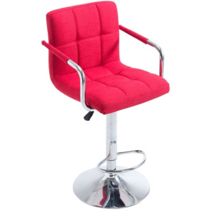 Barová židle Lency, látka (Červená) csv:1015830105 DMQ