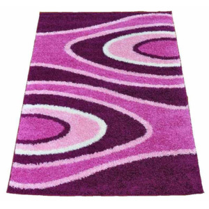 Kusový koberec Shaggy Loca Uberto fialový, Velikosti 60x100cm