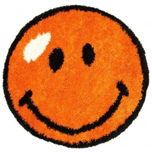 Kusový koberec Shaggy vlas 30 mm Smile oranžový, Velikosti 67x67cm