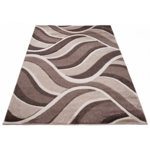 Kusový koberec Moderní vlny béžový, Velikosti 60x100cm