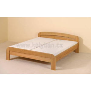 Dřevěná postel Gabriela s rovným čelem 200x90 Buk