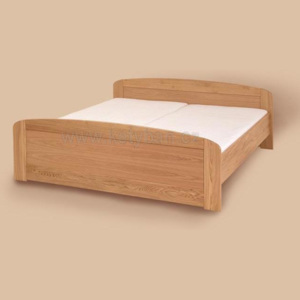 Dřevěná postel Pavla s oblým čelem 200x90 Buk