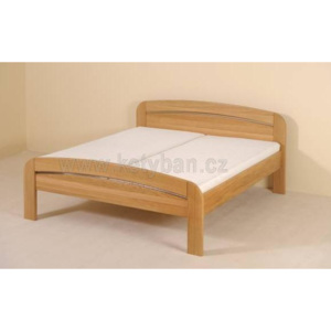 Dřevěná postel Gabriela plus s oblým čelem 200x90 Buk