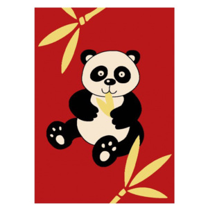 Kusový koberec Panda červený, Velikosti 120x170cm