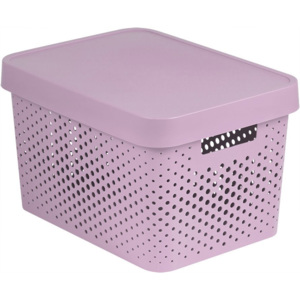 CURVER Úložný box s víkem plastový 17L - růžový