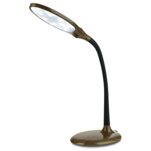 LED stolní lampa s denním světlem, dub