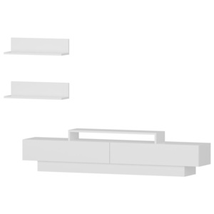 Bílá TV stěna Mobito Design Lusi