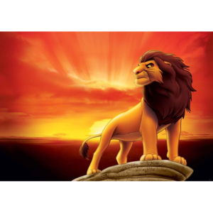Fototapeta, Tapeta Disney - Lví král, východ slunce, (211 x 90 cm)
