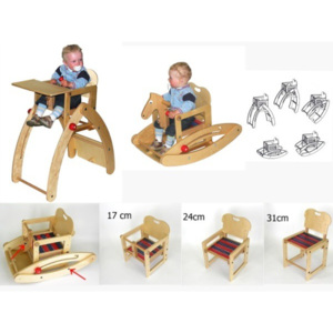 Dětská dřevěná jídelní židlička Kami 7v1 - Kami