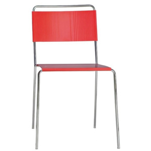 Židle Estrosa, stohovatelná, červená