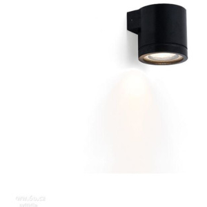 Wever Ducré Tube 1.0 LED, nástěnné svítidlo pro jednosměrné svícení, 8W LED 3000K, černá, výška 8cm, IP65 wd 711164B4