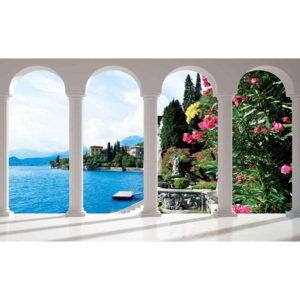 Fototapeta, Tapeta Jezero Como Itálie Arches, (416 x 254 cm)