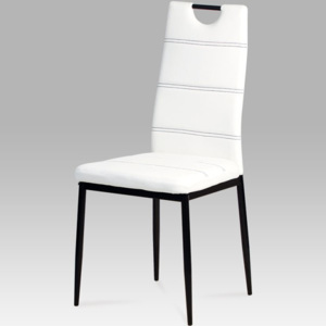 Jídelní židle AC-1220 WT koženka bílá - Autronic