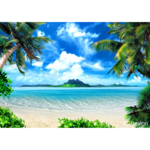 Obrazová tapeta FTSS 0828, Tropický ostrov, AG Design, rozměry 180 x 127 cm