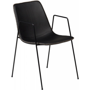 Židle DanForm Floss, černá ekokůže
